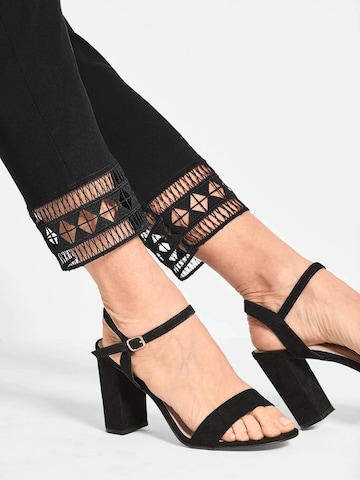 Coupe slim Pantalon 'Louisa' Goldner en noir