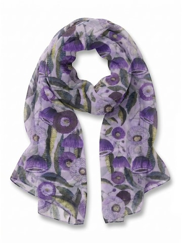 styleBREAKER Schal 'Leichter Viskose Schal mit Blumenmuster'‌‌‌‌‌ in Lila: Vorderseite