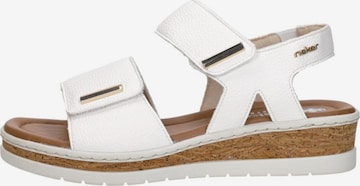 Sandales 'Sandalen Plat' Rieker en blanc : devant