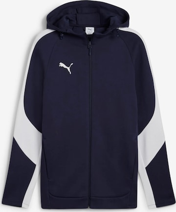 PUMA Sportsweatvest 'teamEVOSTRIPE' in Blauw: voorkant