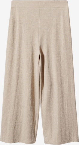 MANGO Wide leg Broek 'CINTIA' in Bruin: voorkant