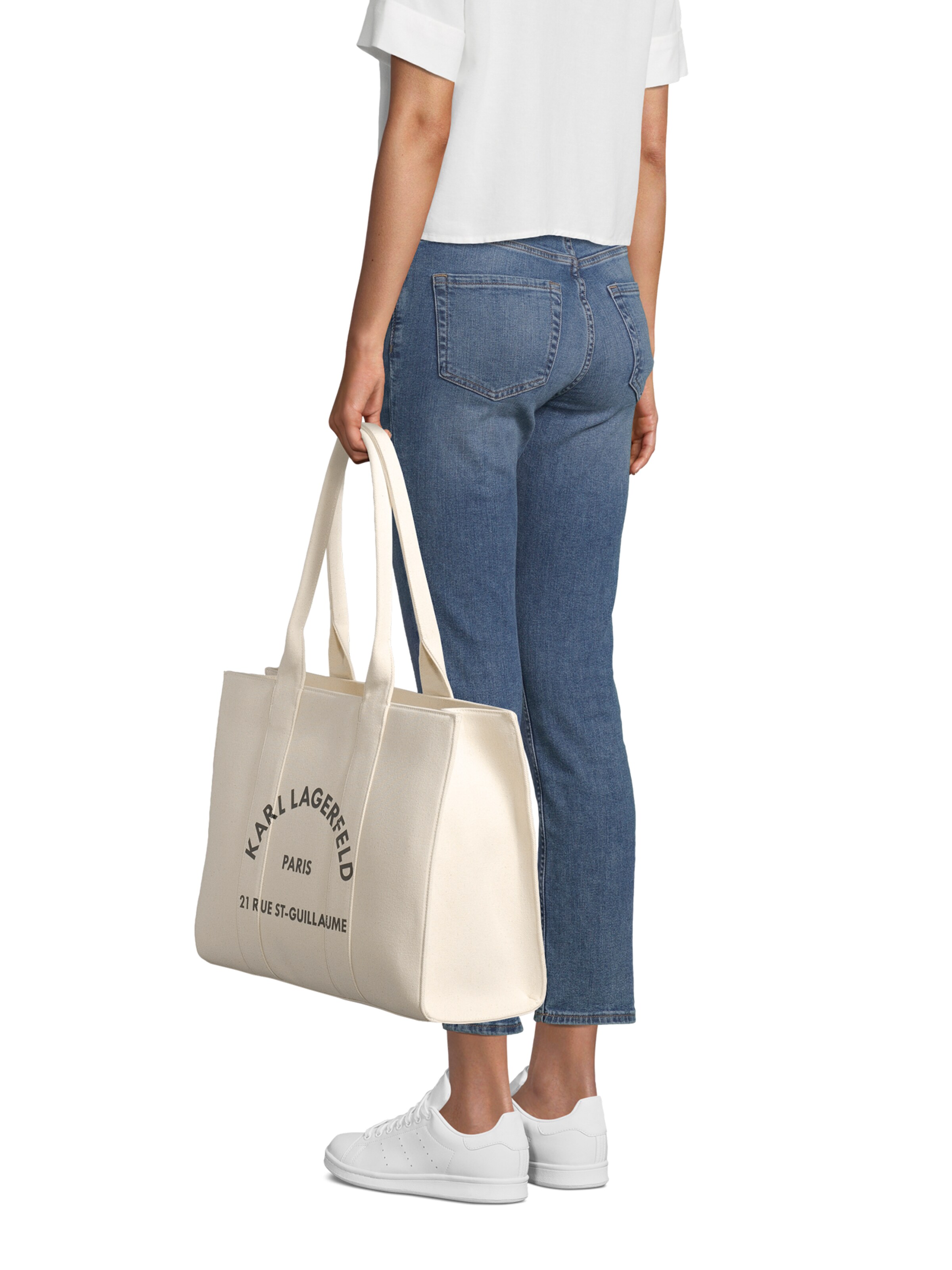 Karl Lagerfeld Nakupovalna torba 'Rue St-Guillaume' | bež barva