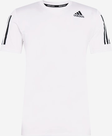 Skinny T-Shirt fonctionnel ADIDAS SPORTSWEAR en blanc : devant