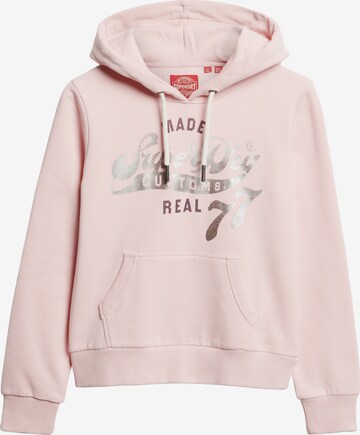 Sweat-shirt Superdry en rose : devant