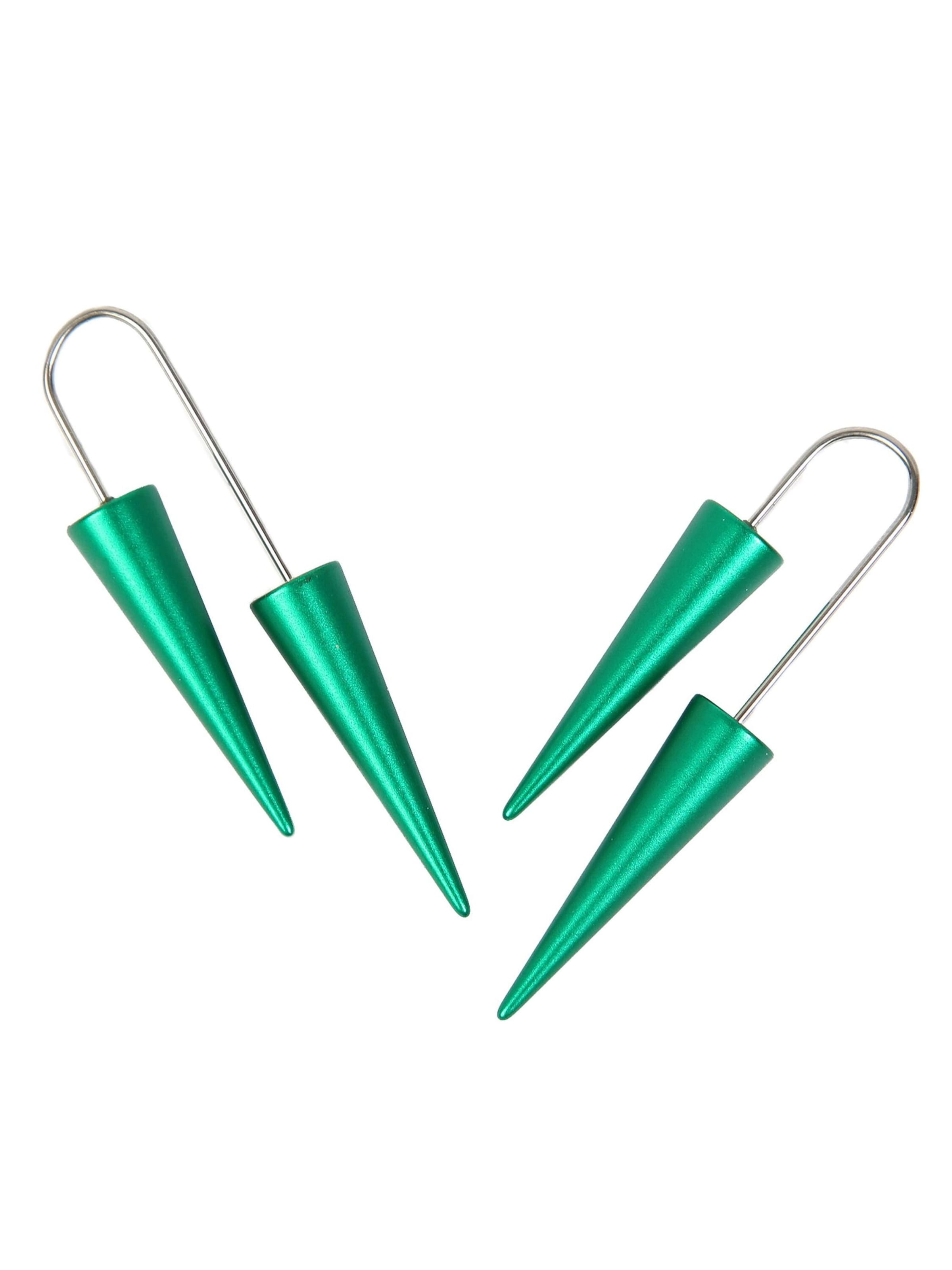 DeMarie Earrings in Green: front