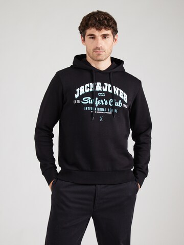 JACK & JONES - Sudadera en negro: frente