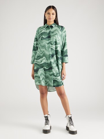 Monki Košilové šaty – zelená: přední strana
