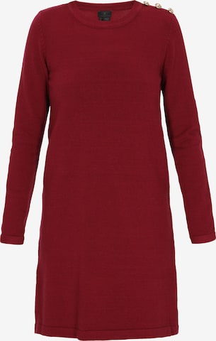 DreiMaster Klassik - Vestido de punto 'Classic' en rojo: frente
