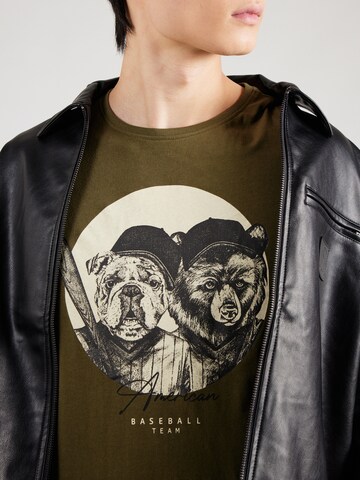 BLEND T-Shirt 'JACKIE' in Grün