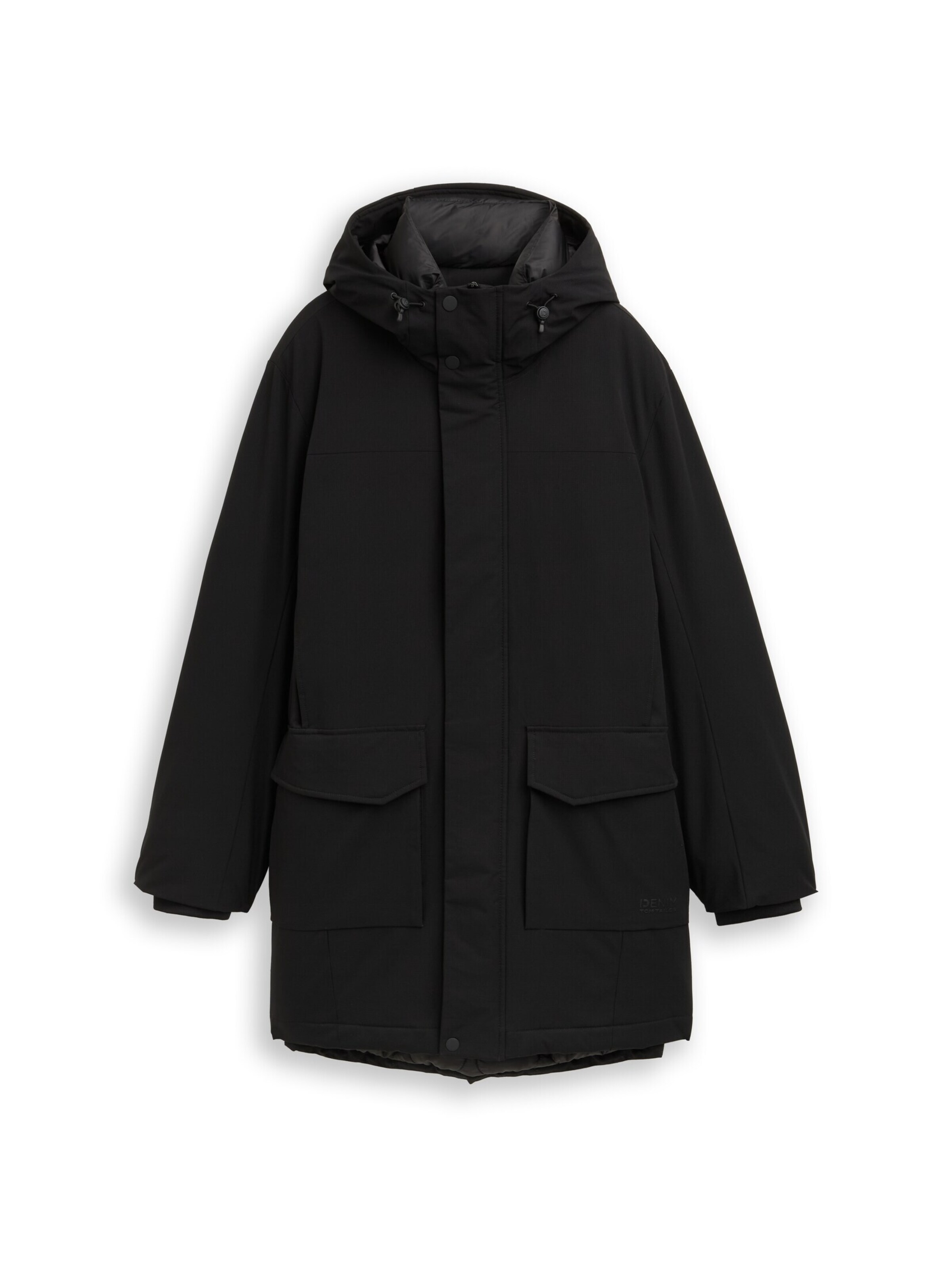 TOM TAILOR DENIM Talveparka, värv must: eest vaates