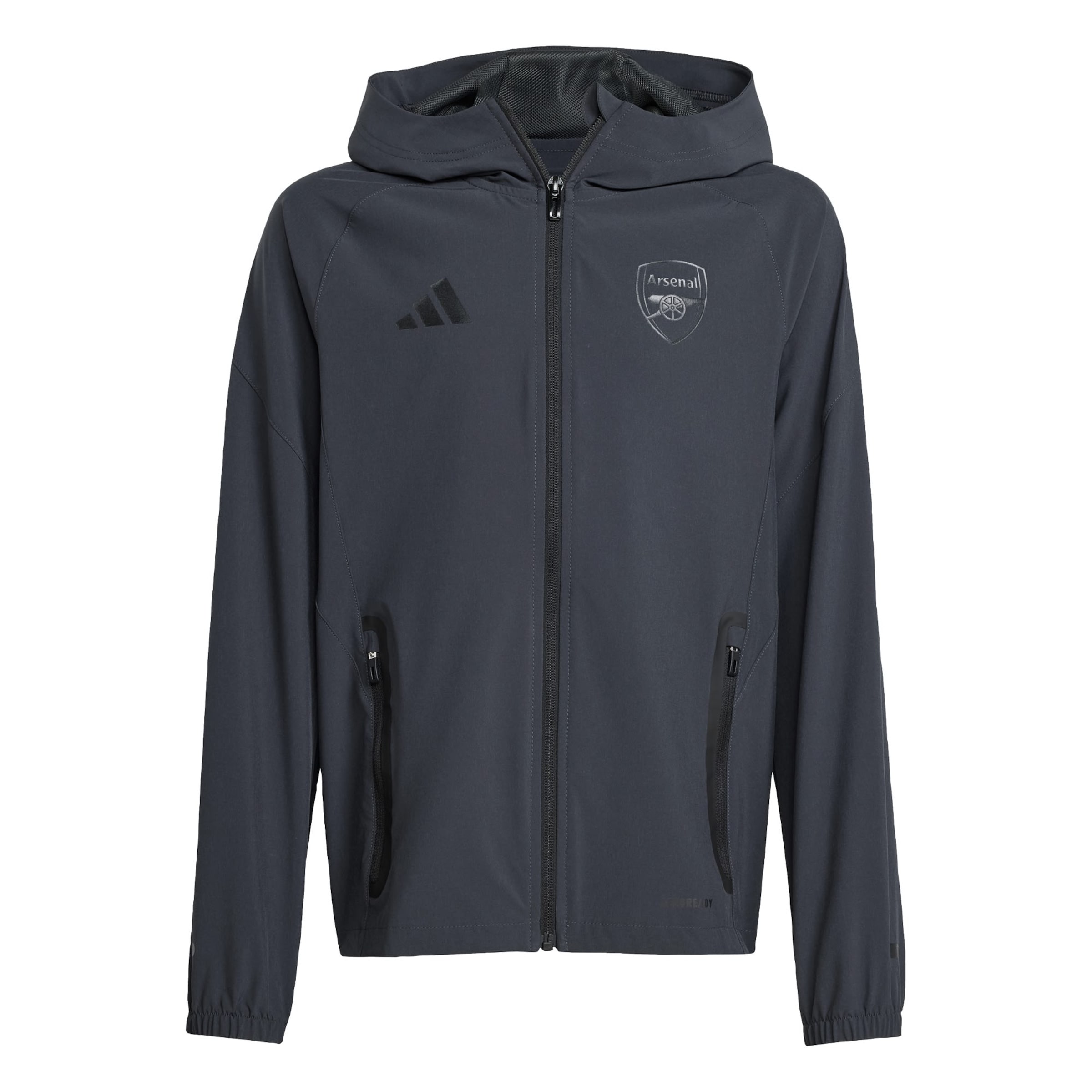 ADIDAS PERFORMANCE - Chaqueta deportiva 'Arsenal Tiro 25 Competition Vis Tech Travel' en gris: frente