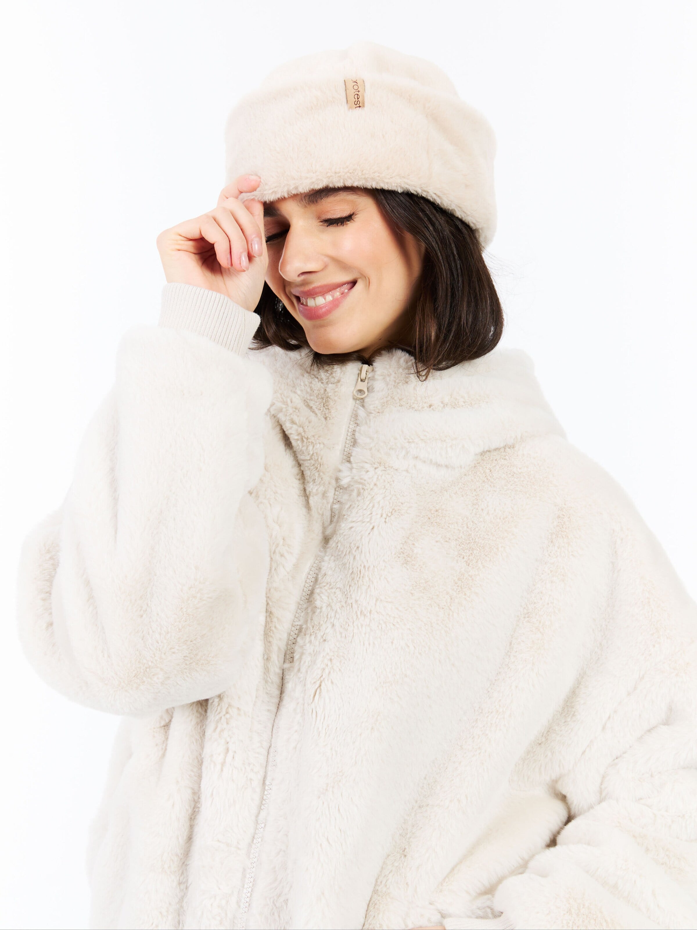 PROTEST Fleece jas 'PRTGolly' in Wit