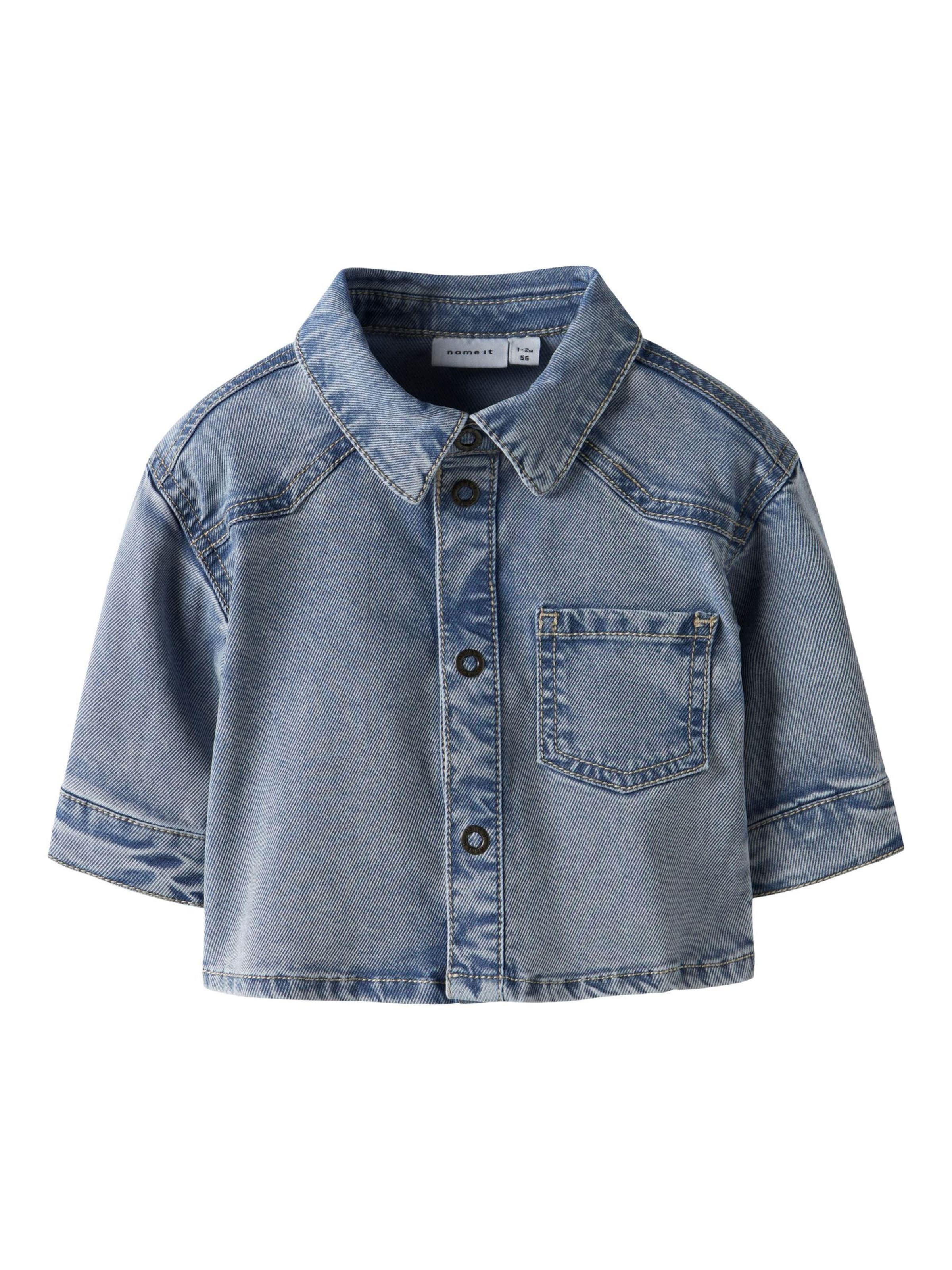 NAME IT Regular fit Button up shirt in Blue: front