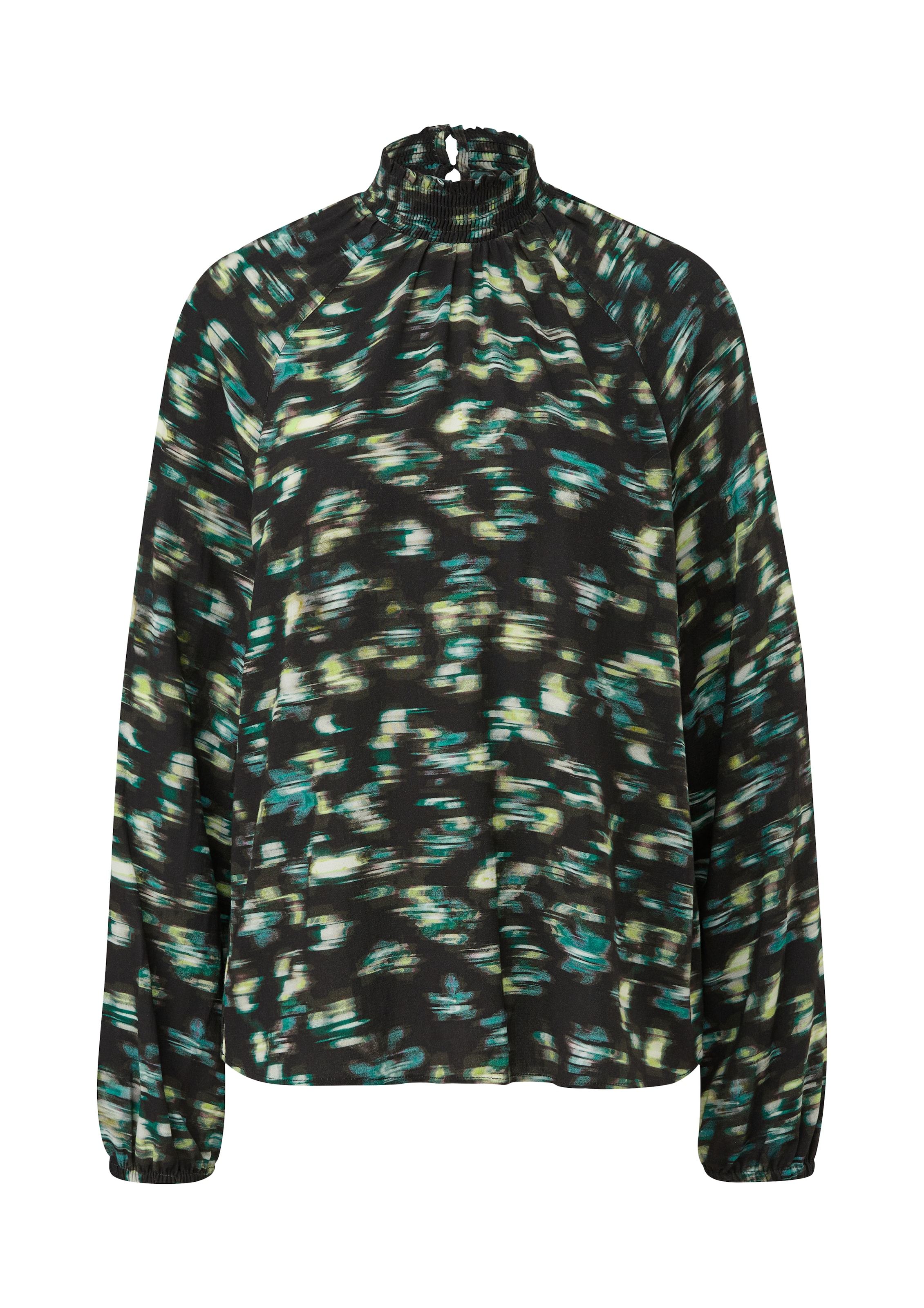 comma casual identity Blouse in Zwart: voorkant