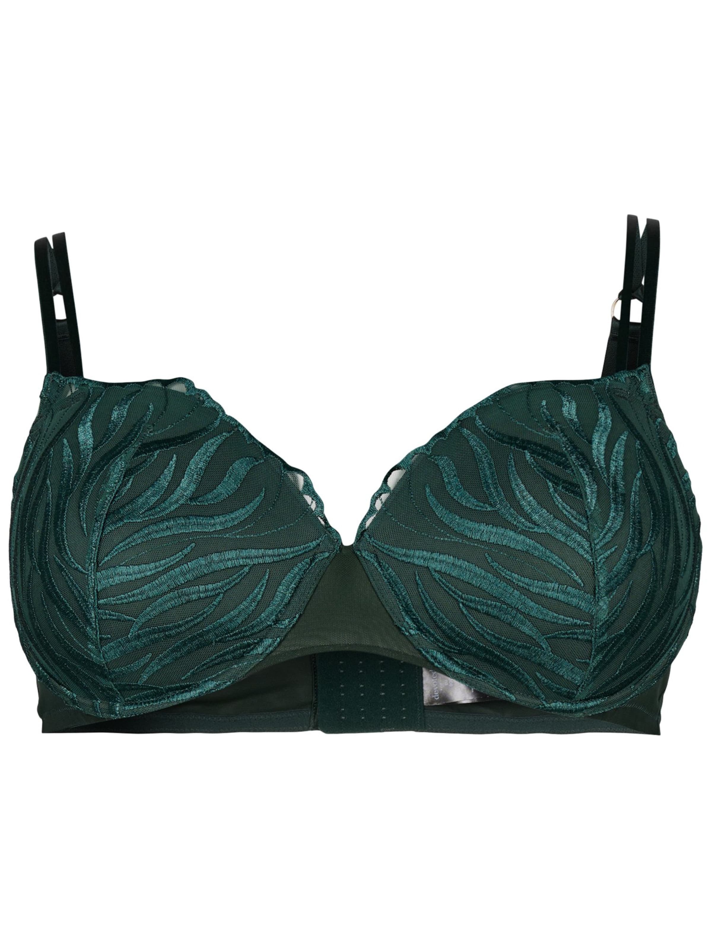 Devoted by Zizzi Бюстгальтер 'LILO' в Зеленый: спереди