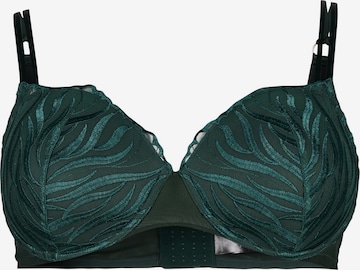 T-shirt Reggiseno 'LILO' di Devoted by Zizzi in verde: frontale