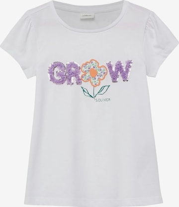 s.Oliver Shirt 's.Oliver - Meisjes t-shirt' in Wit: voorkant