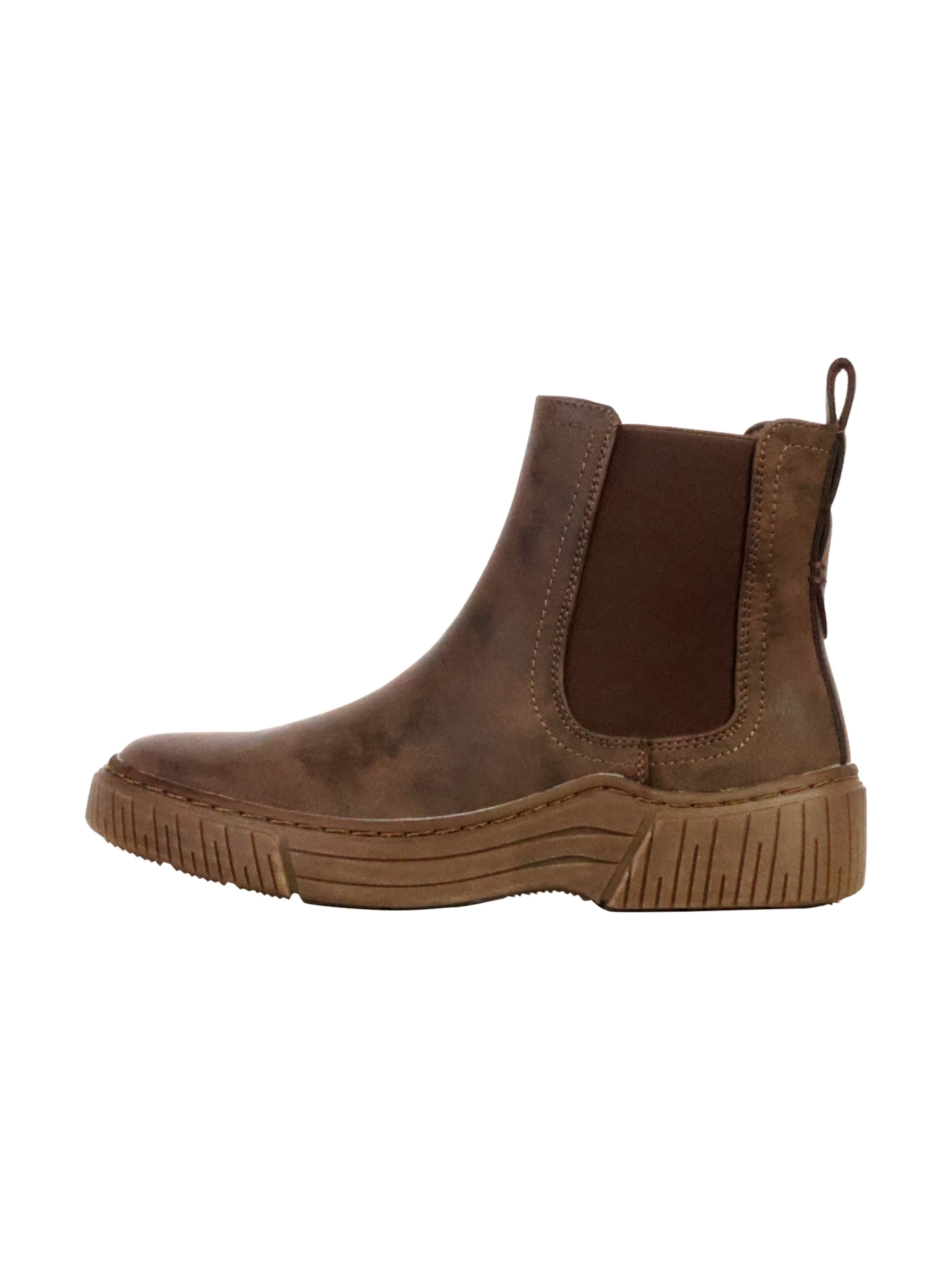 Super Mode Ankle boots 'Stiefelette mit Gummizug' in Brown: front