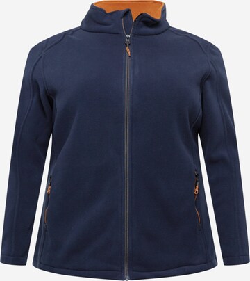 KILLTEC Athletic Fleece Jacket 'KOW 27' in Blue: front