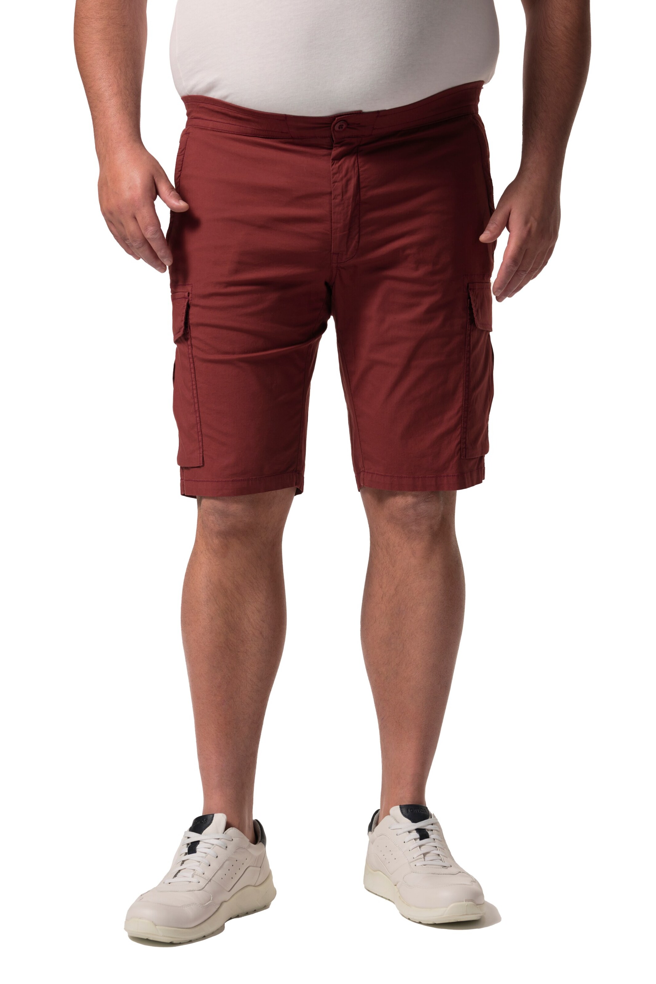 Men Plus Loosefit Broek in Rood: voorkant