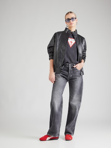 GUESS JEANS Тениска 'ICONIC' в черно