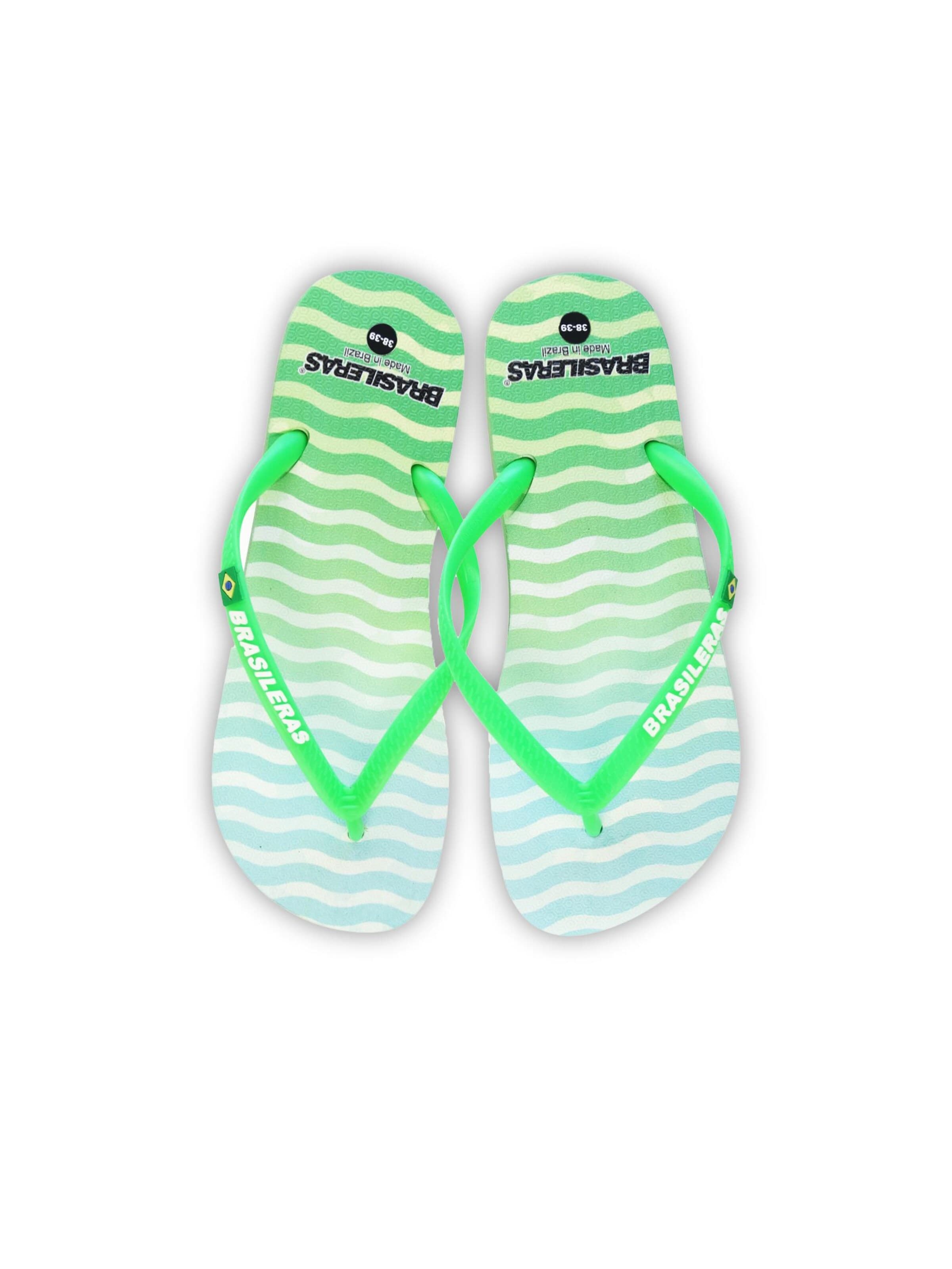 Brasileras T-Bar Sandals 'Cosmic' in Green