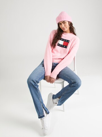 Pull-over Tommy Jeans en rose