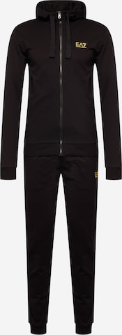 EA7 Emporio Armani Joggingpak in Zwart: voorkant