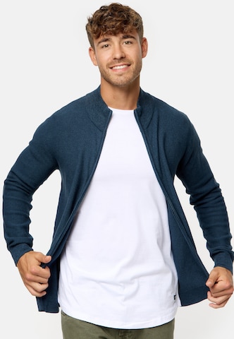 INDICODE JEANS Knit Cardigan in Blue