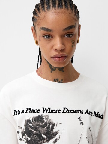 Bershka T-Shirt in Weiß