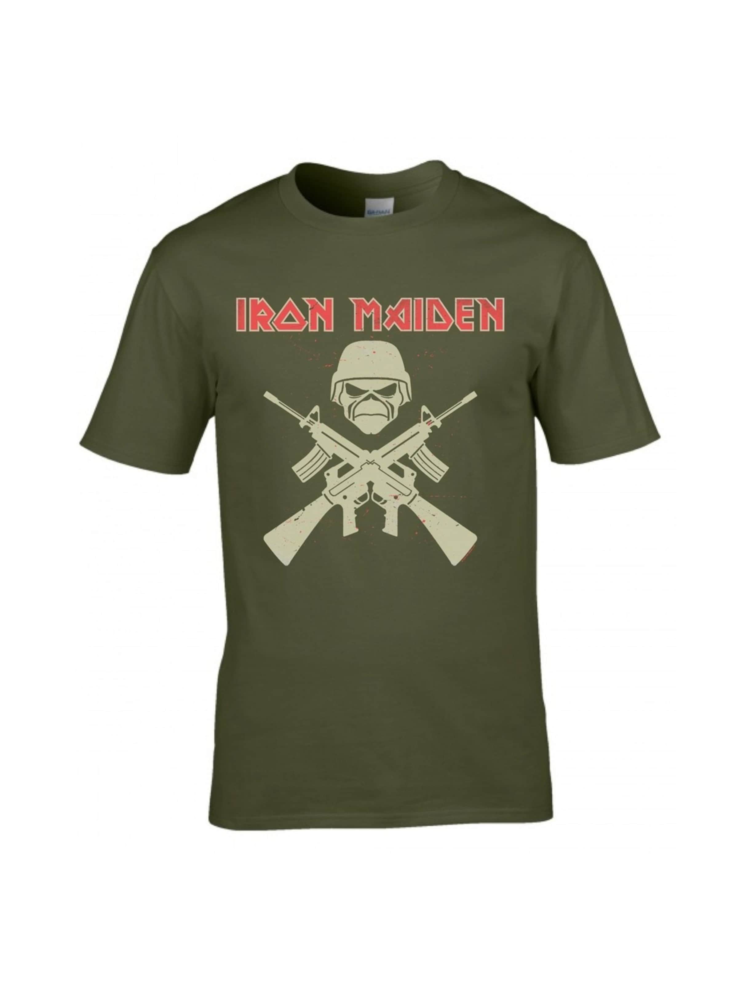 Iron Maiden Shirt 'Eddie Soldier' in Green: front