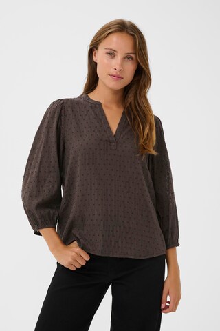 Kaffe - Blusa 'KAFrancesca' en marrón: frente