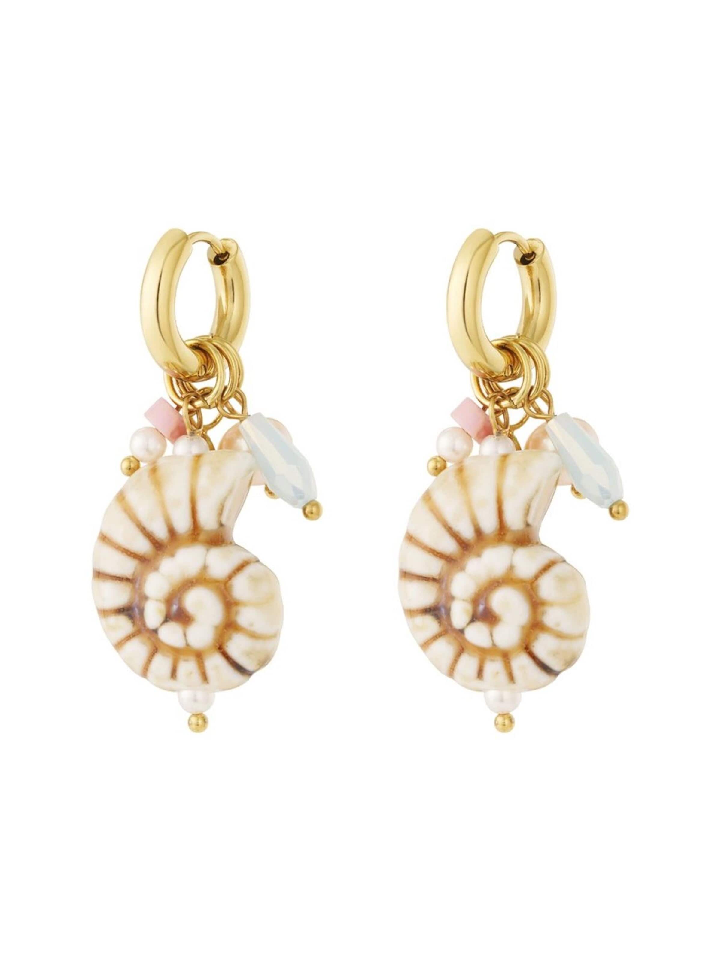Cala Rose Ohrringe 'MARELLE'‌‌‌‌ in Gold: Vorderseite