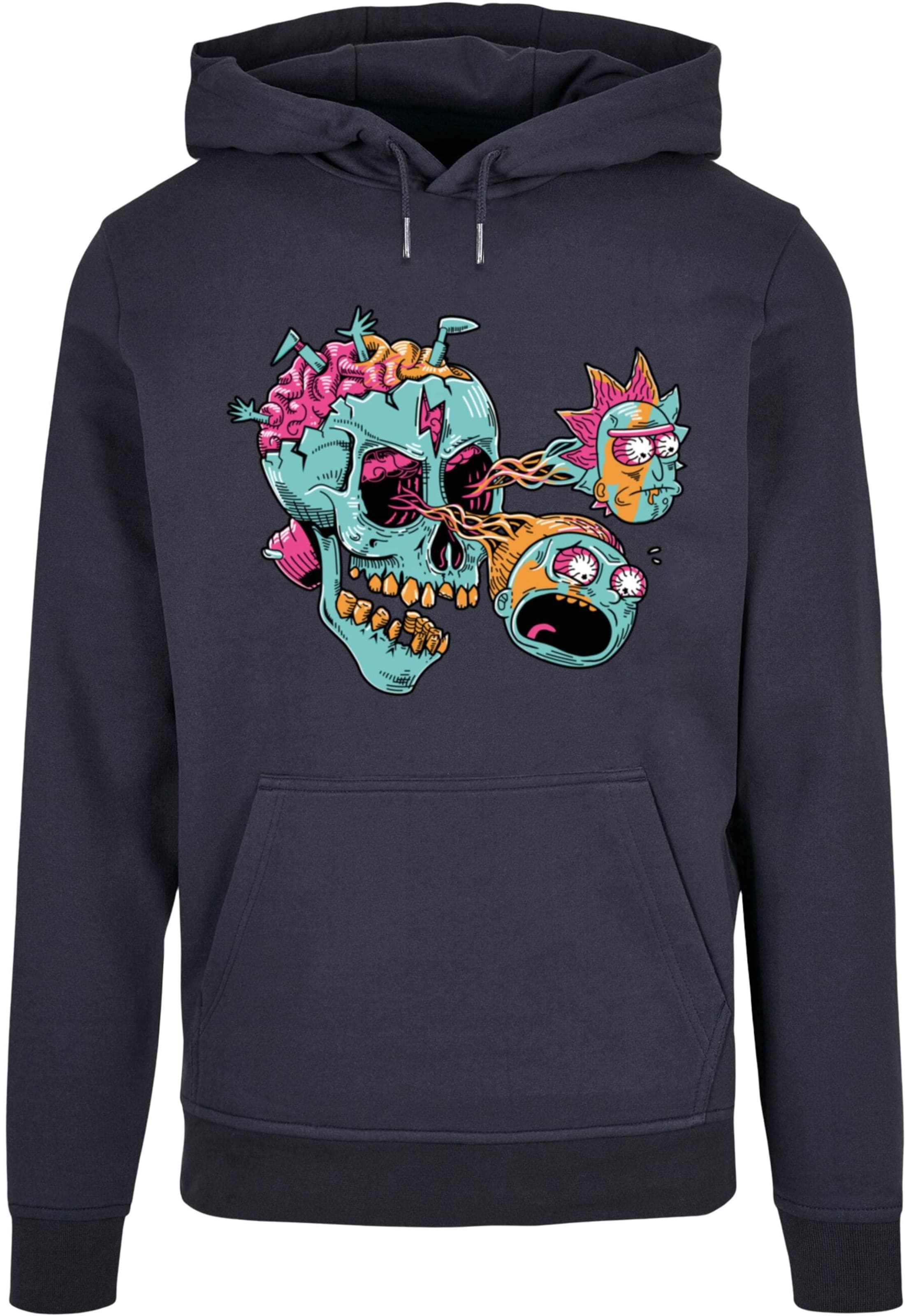 ABSOLUTE CULT Sweatshirt 'Rick And Morty - Eyeball Skull' in Navy,  Turquoise | ABOUT YOU
