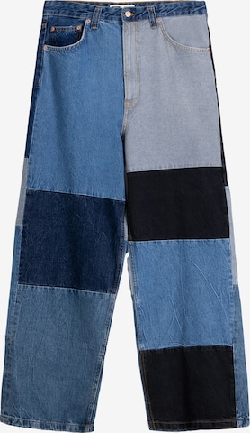 Bershka Wide leg Jeans in Blauw: voorkant