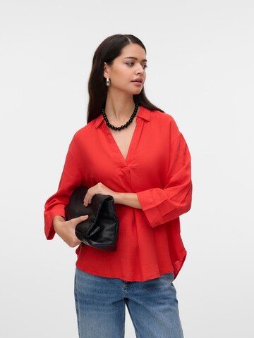 VERO MODA Bluse 'LINN' i rød: forside