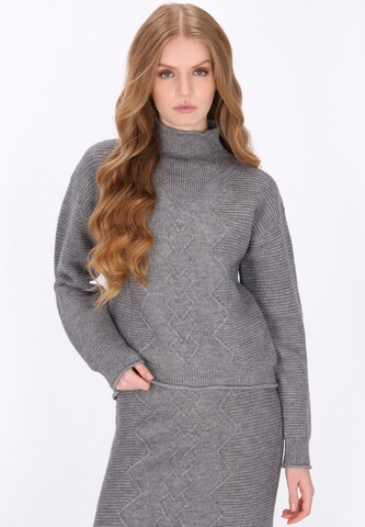 Pull-over DreiMaster Vintage en gris : devant