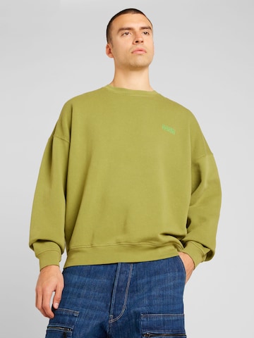 AMERICAN VINTAGE Sweatshirt in Groen: voorkant