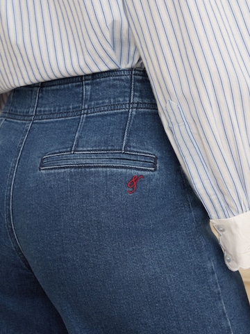 mėlyna love & roses Laisvas Džinsai