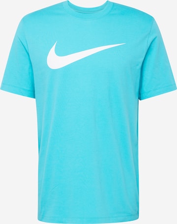 T-Shirt 'Swoosh' Nike Sportswear en bleu : devant