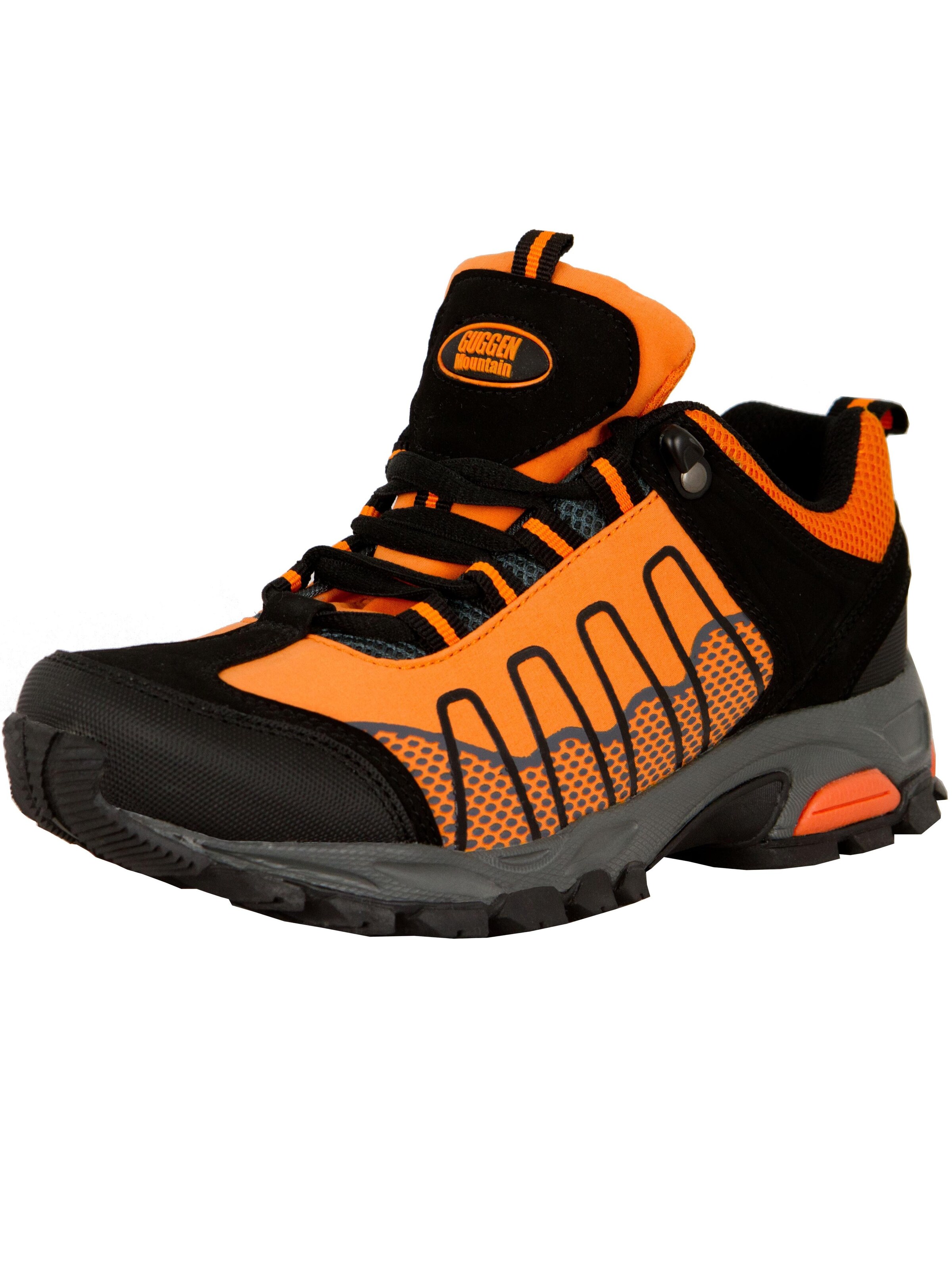 Guggen Mountain Sportlicher Schnürschuh 'Wandern Trekkingschuhe T002 Wanderschuhe' in orange / schwarz, Produktansicht
