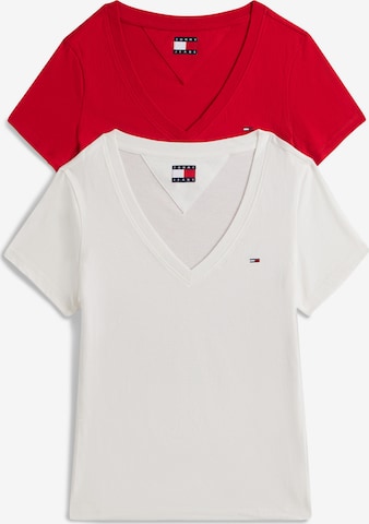 Tricou de la Tommy Jeans pe roșu: față