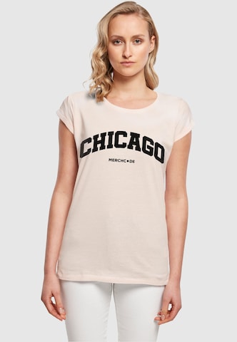 Merchcode T-Shirt 'Chicago' in Pink: predná strana