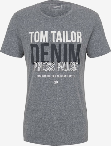 TOM TAILOR DENIM Tričko – šedá: přední strana