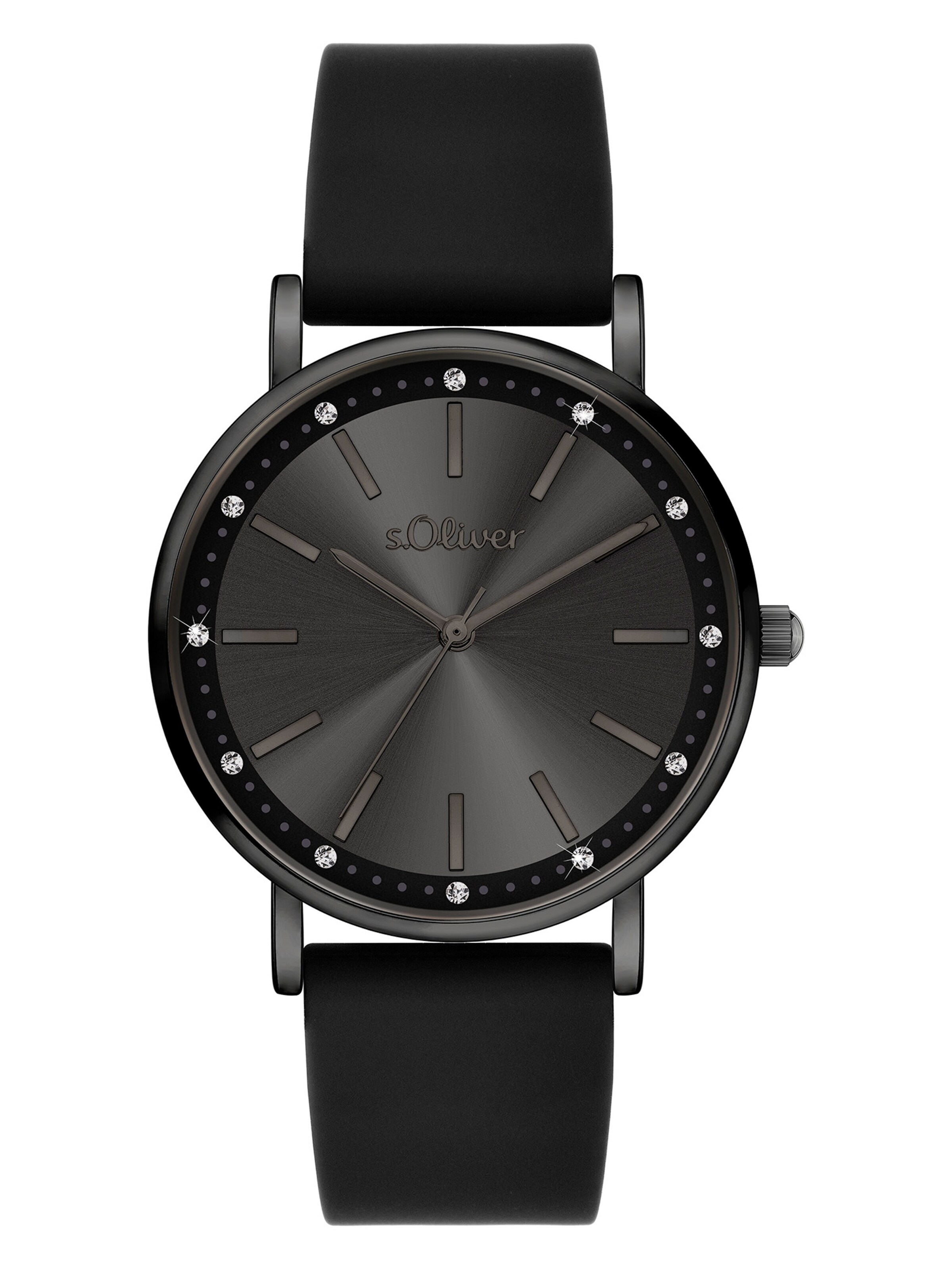 s.Oliver Analog Watch in Black: front