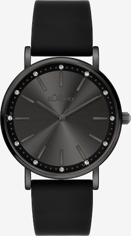 s.Oliver Analog Watch in Black: front