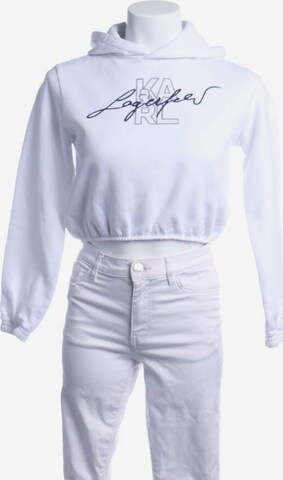 Karl Lagerfeld Sweatshirt & Zip-Up Hoodie in M in White: front