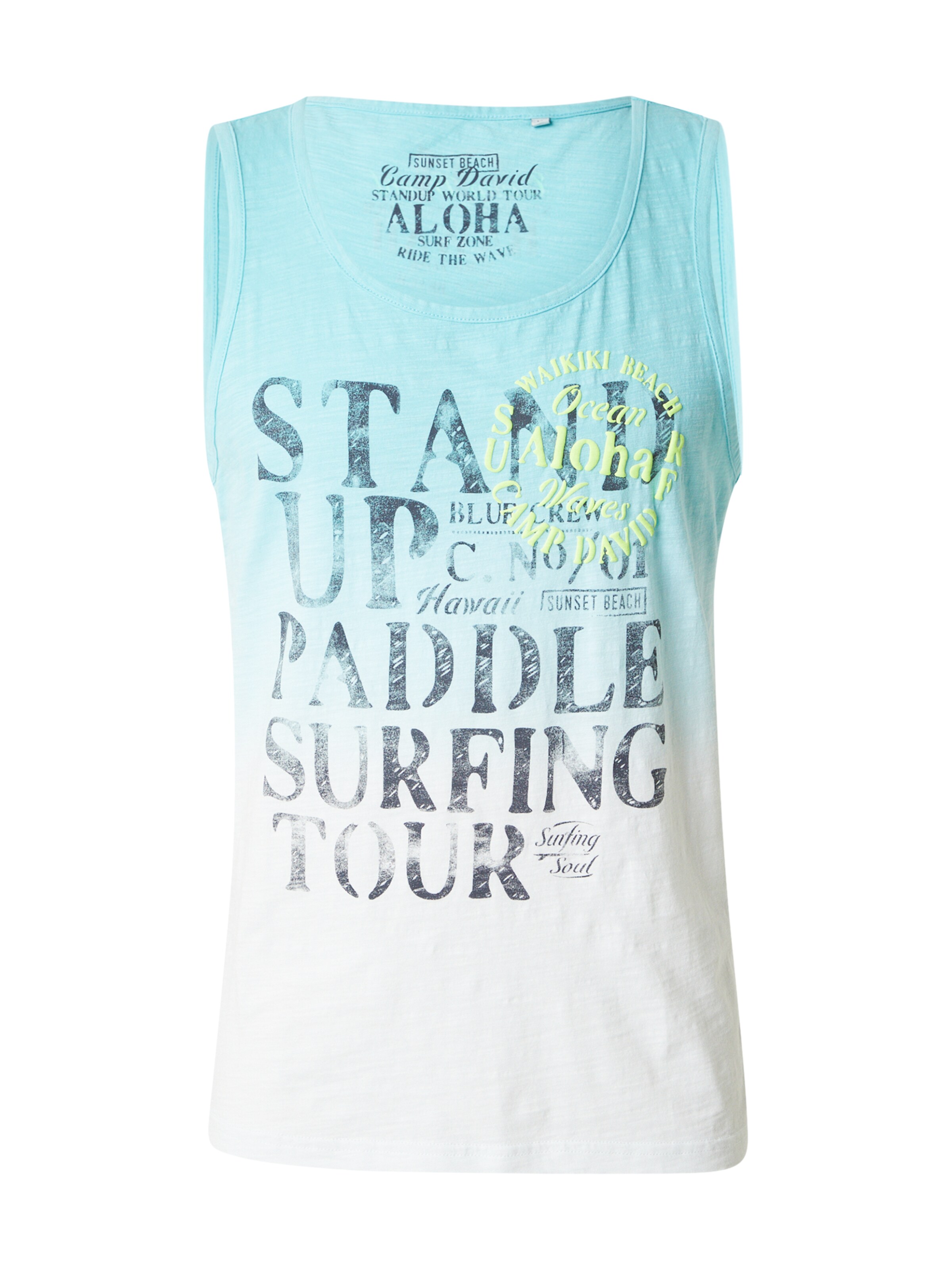 zils CAMP DAVID T-Krekls: no priekšpuses