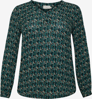 Camicia da donna 'Kerry Ami' di KAFFE CURVE in verde: frontale