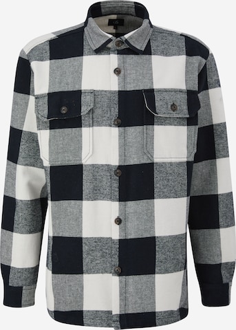 QS Regular fit Button Up Shirt in Black: front